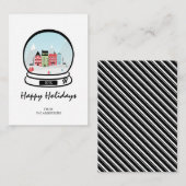 ウィンタースノーグローブホリデーミニノートカード ノートカード (正面/裏面)