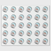 ウィンタースノーグローブホリデーラッピング紙 ラッピングペーパー (フラット)