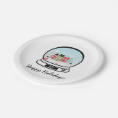 ウィンタースノーグローブホリデー紙プレート ペーパープレート (アングル)