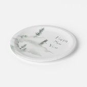 ウィンタースノーシーン紙プレート ペーパープレート (アングル)