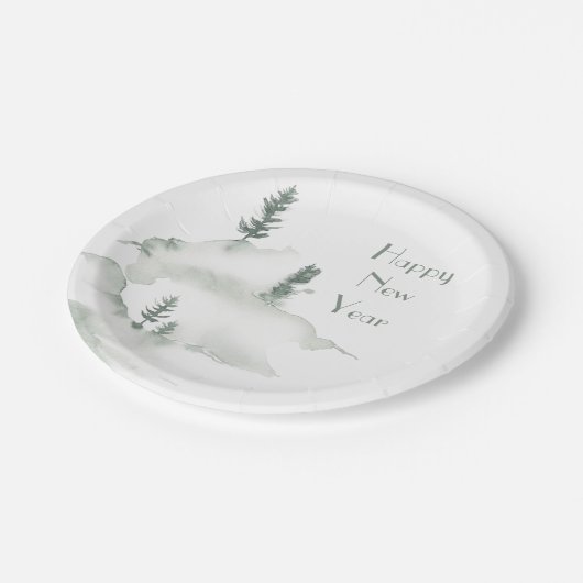 ウィンタースノーシーン紙プレート ペーパープレート (アングル)