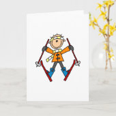 ウィンタースノースキー カード (黄色い花)