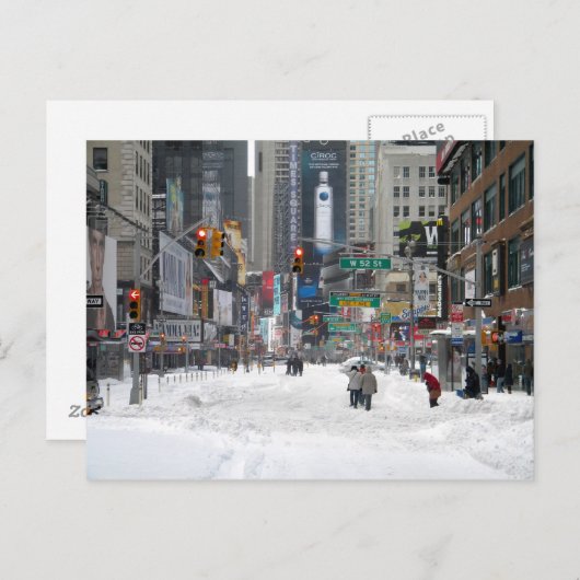ウィンタースノーストームニューヨークシティ12/26/10 ポストカード (正面/裏面)