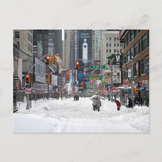 ウィンタースノーストームニューヨークシティ12/26/10 ポストカード (正面)