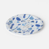 ウィンタースノースポーツスキースノーボードおもしろいパターン ペーパープレート (アングル)