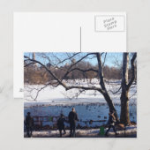 ウィンタースノーセントラルパークレイクニューヨークシティNYC ポストカード (正面/裏面)