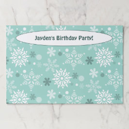 ウィンタースノーターコイズ紙ランチョンマット ペーパーパッド