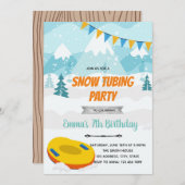 ウィンタースノーチューブパーティー招待状 招待状 (正面/裏面)