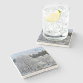 ウィンタースノーツリーズ自然アートコースター ストーンコースター (横)