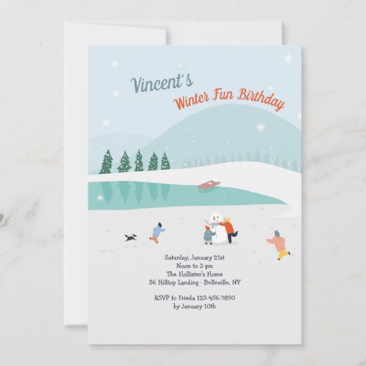 ウィンタースノーファン招待状 招待状 (正面)