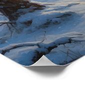 ウィンタースノーフォレストハウスお洒落アート絵画ズ ポスター (角)