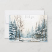 ウィンタースノーフォレスト悔やみや弔慰ありがとう ノートカード (正面)