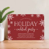 ウィンタースノーフォールホリデーカクテルパーティの招待状 招待状