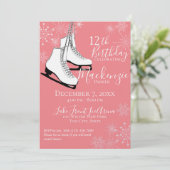 ウィンタースノーフラリーアイススケート誕生日 招待状 (スタンド正面)