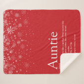 ウィンタースノーフレーカッコいいクズ叔母アンティ引用文ホリデー シェルパブランケット (正面(横))