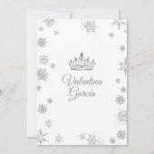 ウィンタースノーフレークのキンセアニエラパーティー 招待状 (裏面)