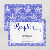 ウィンタースノーフレークの結婚式の招待状カード エンクロージャーカード (正面/裏面)