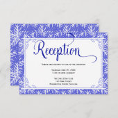 ウィンタースノーフレークの結婚式招待状 受付カード エンクロージャーカード (正面/裏面)