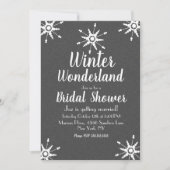 ウィンタースノーフレークグレーブライダルシャワー 招待状 (正面)