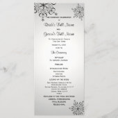 ウィンタースノーフレークシルバーグレー結婚式 プログラム (正面)