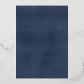 ウィンタースノーフレークシルバーネイビーキンセアニェラ 箔招待状 (裏面)