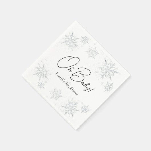 ウィンタースノーフレークスオベビーナプキンス スタンダードカクテルナプキン (角)