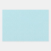 ウィンタースノーフレークスオンアクアインスパイアレトロ ラッピングペーパーシート (正面3)