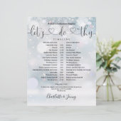 ウィンタースノーフレークスクリプトウェディングスケジュールタイムライン (スタンド正面)