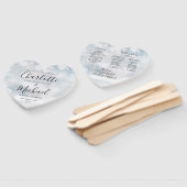 ウィンタースノーフレークスクリプト結婚式プログラムハート ハンドファン (組立なし)