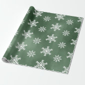 ウィンタースノーフレークスパターンホリデーラッピング紙 ラッピングペーパー (アンロールド)