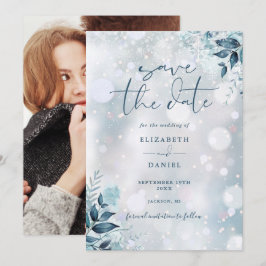 ウィンタースノーフレークス フラワーフォトウェディング セーブザデート