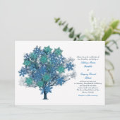 ウィンタースノーフレークツリー結婚式招待状 招待状 (スタンド正面)