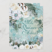 ウィンタースノーフレークパーティの招待状 招待状 (正面/裏面)