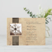 ウィンタースノーフレークビンテージ結婚式招待状 招待状 (スタンド正面)