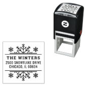 ウィンタースノーフレークフレームホリデー差出人住所 セルフインキングスタンプ (インサイチュ)