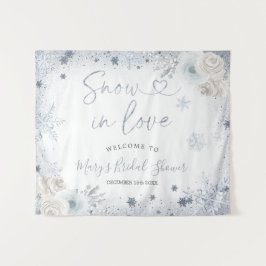 ウィンタースノーフレークブライダルシャワーウェルカムタペストリー タペストリー