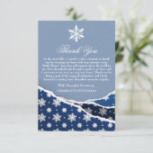 ウィンタースノーフレークブライダルシャワー サンキューカード (スタンド正面)