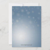ウィンタースノーフレークブルーホリデーパーティー招待状 招待状 (裏面)