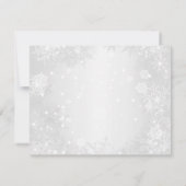 ウィンタースノーフレークベアーガールベビーシャワー招待状 招待状 (裏面)