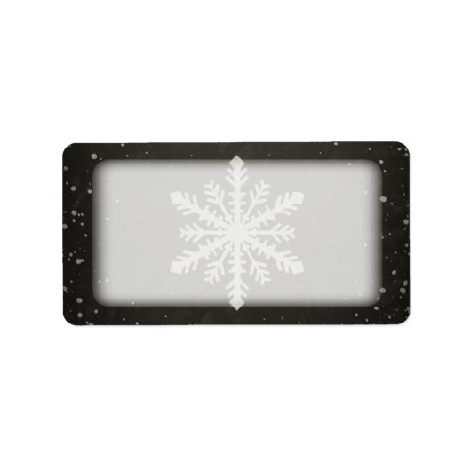 ウィンタースノーフレークホワイトチョークスケッチ ラベル (正面)