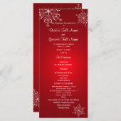 ウィンタースノーフレークレッド結婚式 プログラム (正面/裏面)