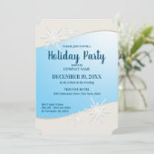 ウィンタースノーフレーク企業のホリデーパーティー 招待状 (スタンド正面)