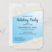ウィンタースノーフレーク企業のホリデーパーティー 招待状 (正面)