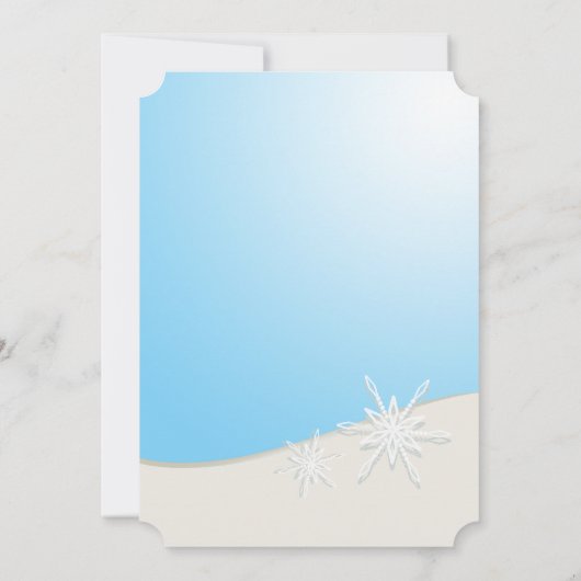 ウィンタースノーフレーク企業のホリデーパーティー 招待状 (裏面)