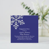 ウィンタースノーフレーク婚約パーティ招待状 招待状 (スタンド正面)