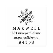 ウィンタースノーフレーク差出人住所 セルフインキングスタンプ (デザイン)