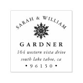 ウィンタースノーフレーク差出人住所 セルフインキングスタンプ (デザイン)