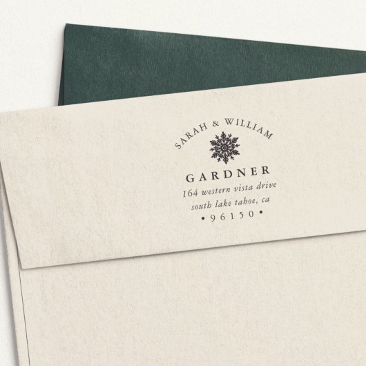 ウィンタースノーフレーク差出人住所 セルフインキングスタンプ