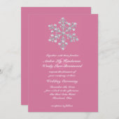 ウィンタースノーフレーク結婚式招待状2 招待状 (正面/裏面)