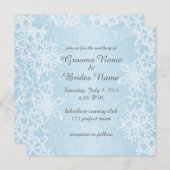 ウィンタースノーフレーク結婚式招待状 招待状 (正面/裏面)